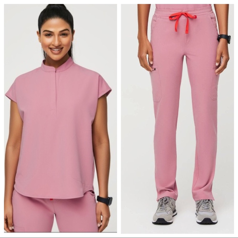 Figs chalk pink Rafaela xs, yola small tall
